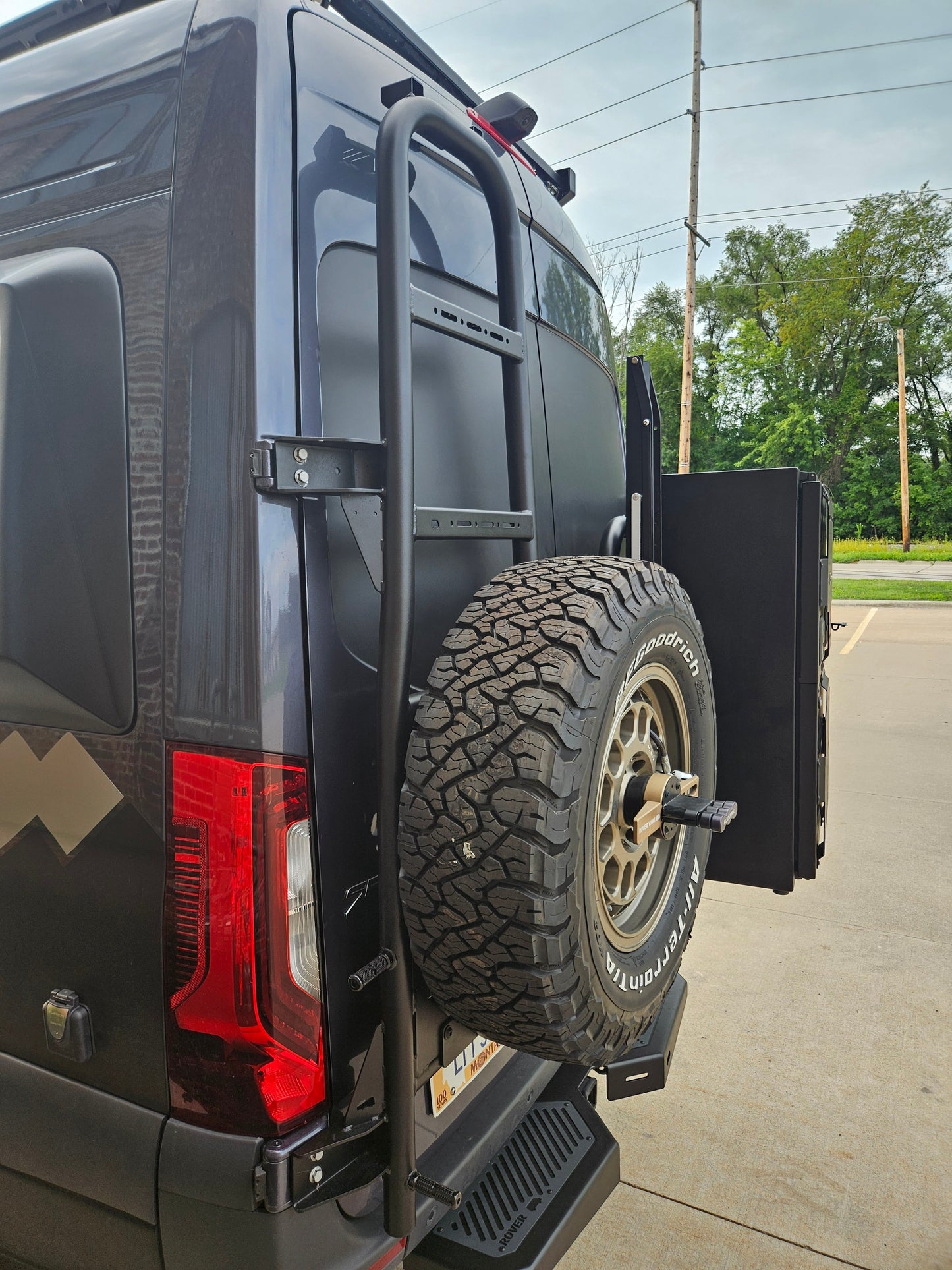 Rover Vans Rear Ladder / Tire Carrier for Mercedes Sprinter