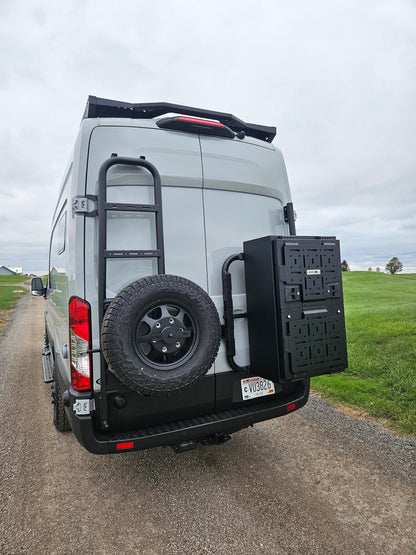 2025 Design Rover Vans Tire Carrier & Ladder Combo for Ford Transit