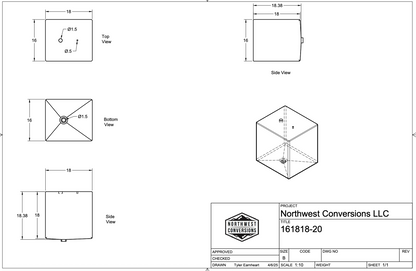 PRE ORDER NW Conversions 20 Gallon Galley Water Tank (Fresh/Grey)