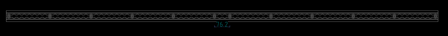 Flanged L Track For Campers - Anodized Matte Black