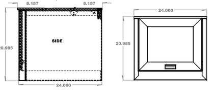 24" Rinse N Go Box - 24" x 24” x 21”
