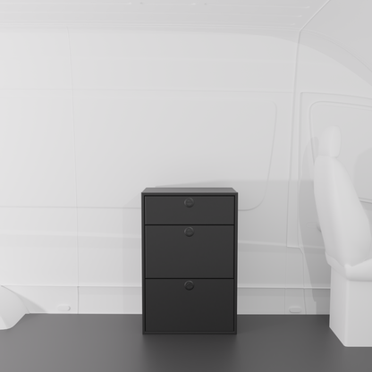 28" Three Drawer Base Cabinet (Shallow) - 28" x 18" x 36"