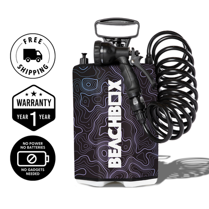 BeachBox Portable Camping Shower Tank - Elevation
