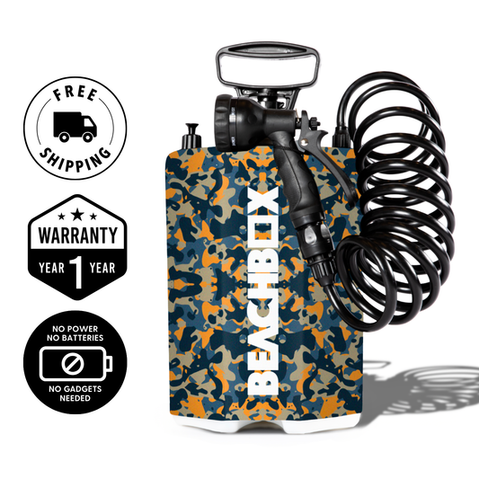 BeachBox Portable Camping Shower Tank - 'Camo'