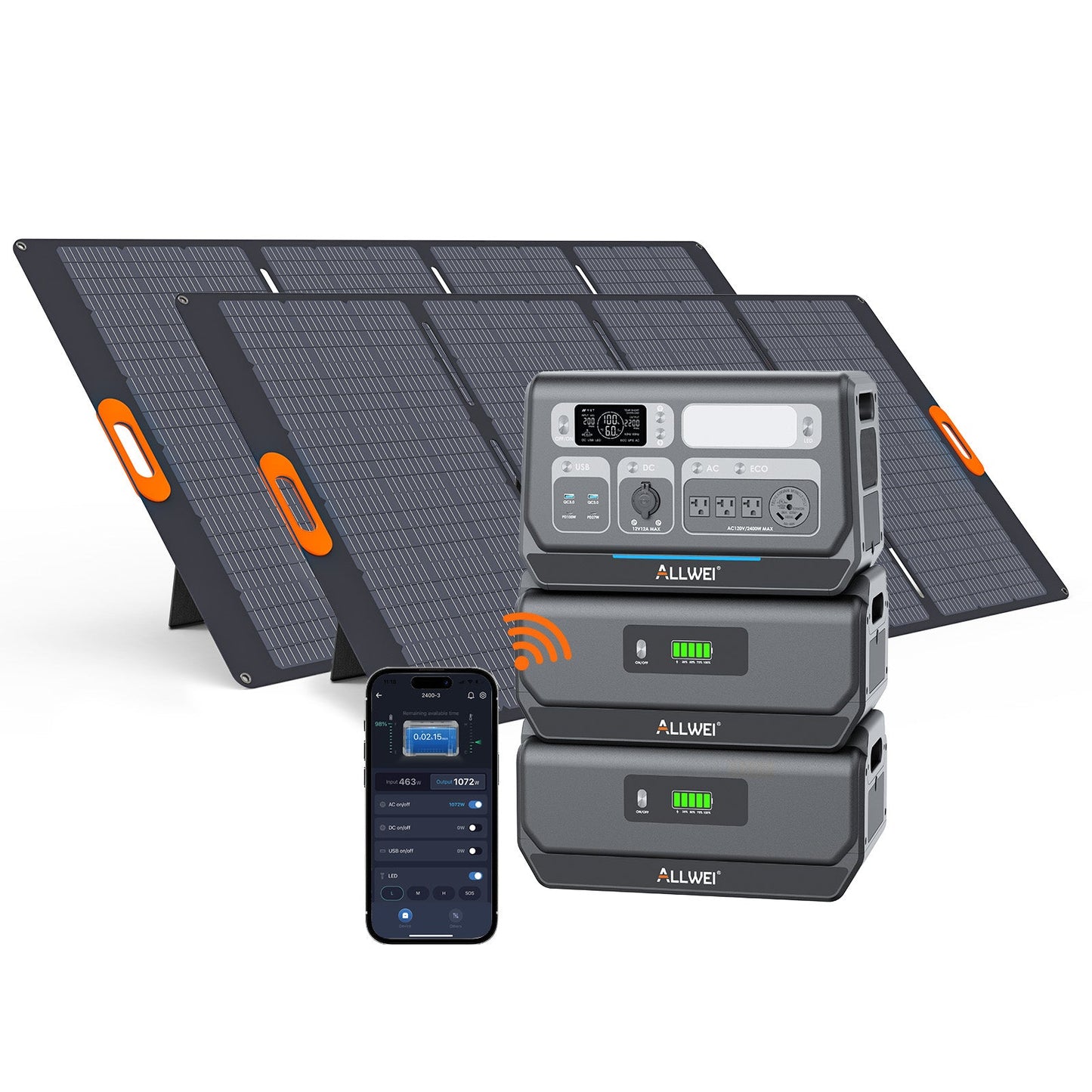 ALLWEI PPS2400+B200 PRO | Home Battery Backup up to 4kWh