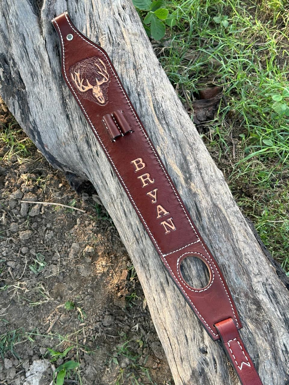 Custom Handmade Tooled Rifle Sling - Personalized