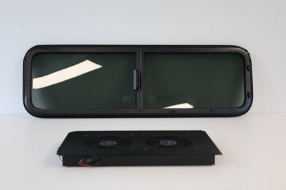 VW1033 Dual-Fan Half Slider Bunk Window