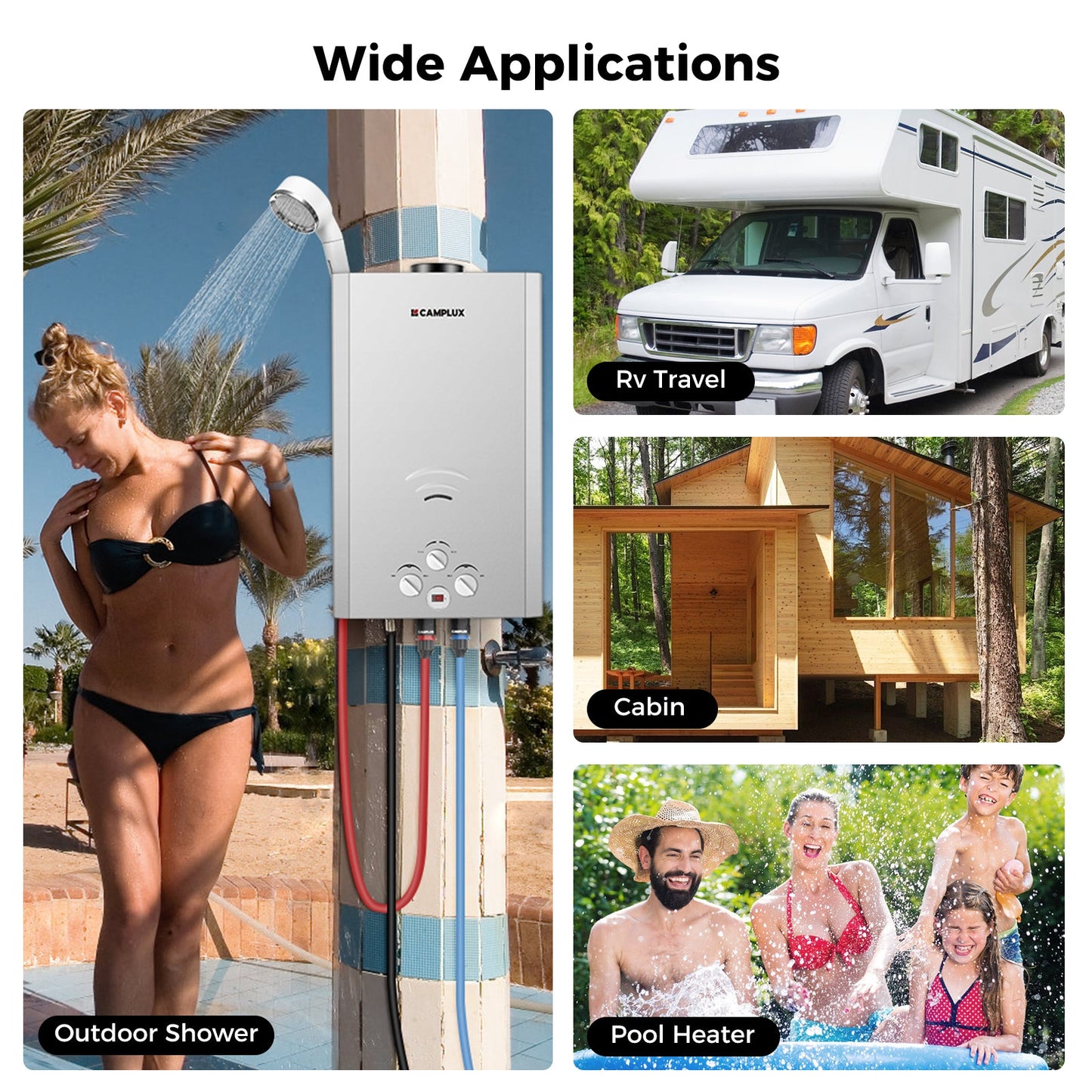 Camplux BW422G Camping Water Heater Propane