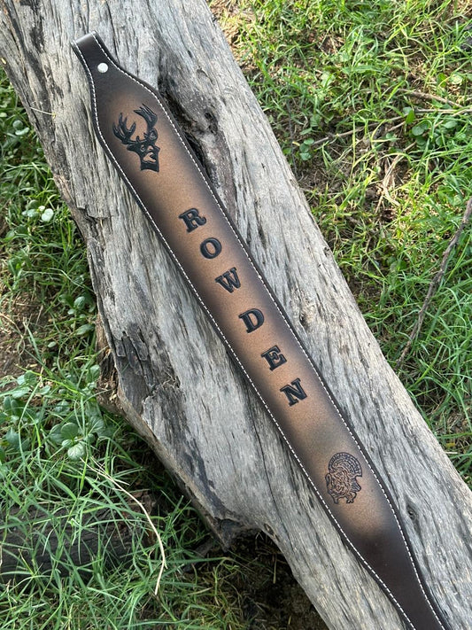 Custom Handmade Tooled Rifle Sling - Personalized