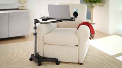 LEVO G2 V16 Rolling Laptop Workstation Stand Cart - WITH MOUSE TRAY and PHONE MOUNT