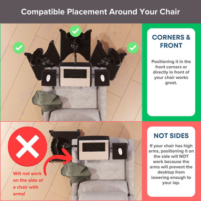 LEVO G2 Deluxe Rolling Laptop Stand WITH Mouse Tray 33801