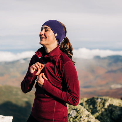 Midweight Reversible Wool Headband  - 100% Merino Wool