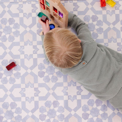 Blue Tile Vegan Leather Mat