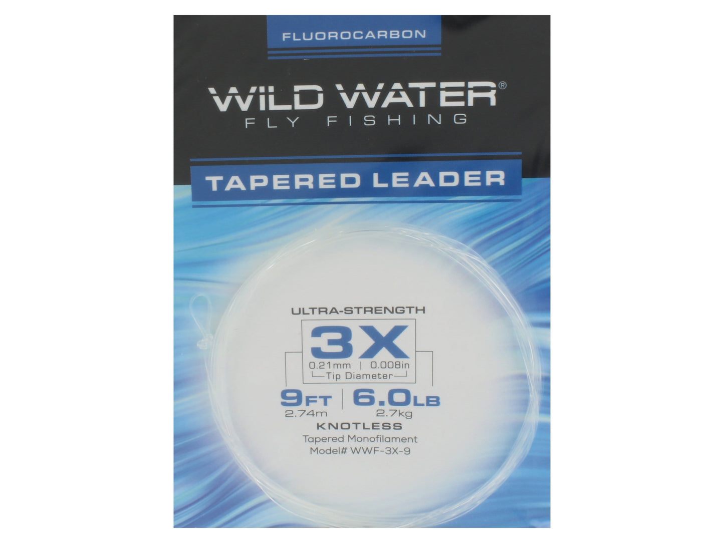 3X Fluorocarbon Leader, 9' | 3 Pack | Wild Water Fly Fishing