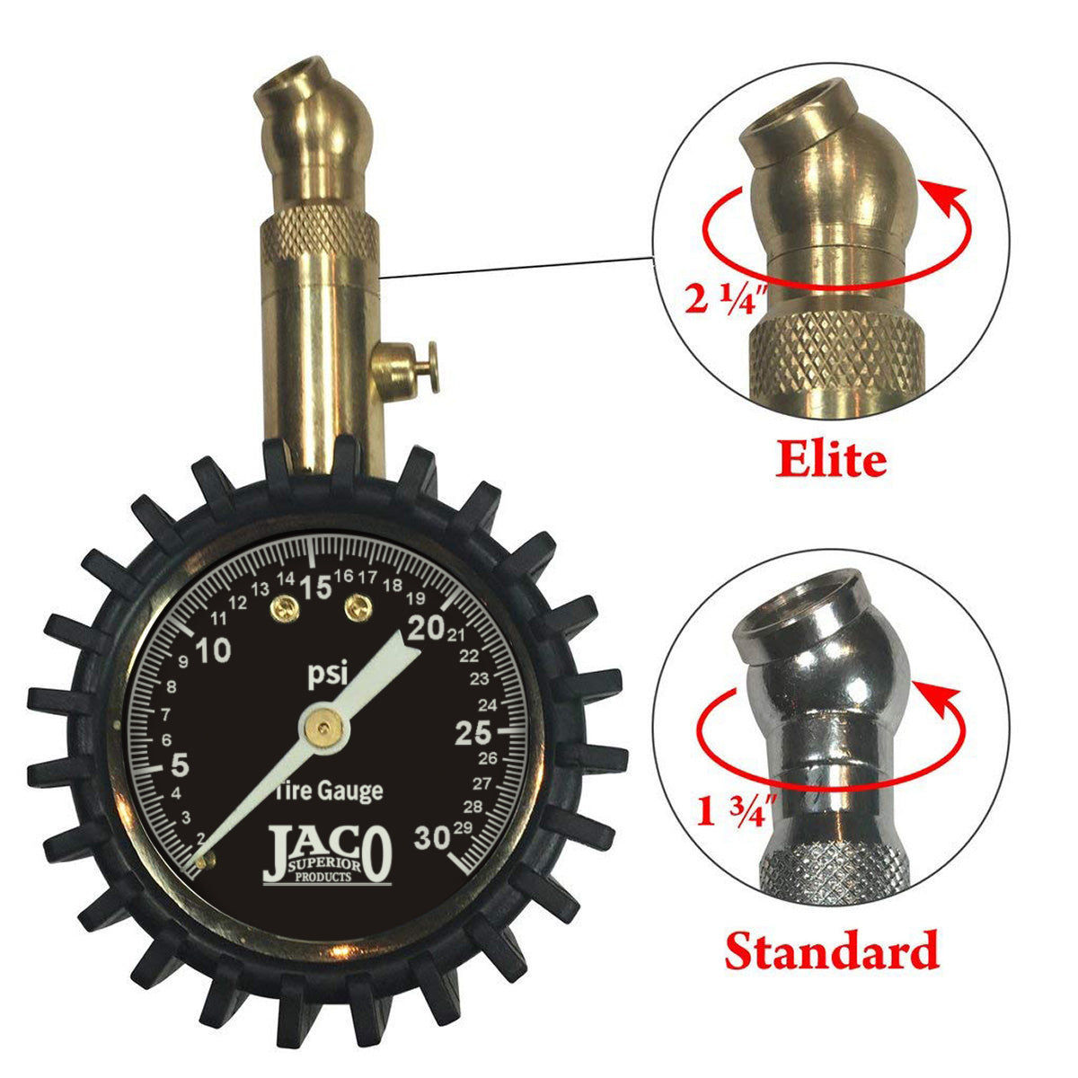 Elite® Low Pressure Tire Gauge - 30 PSI