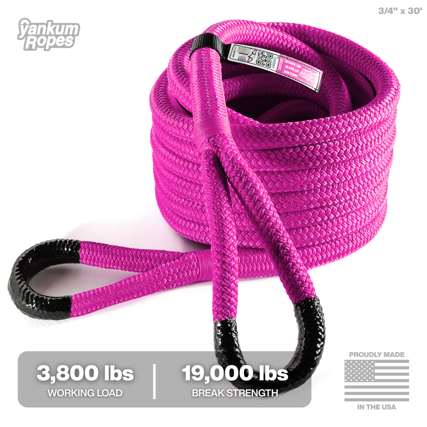 3/4" Kinetic Recovery Rope "Rubber Boa"
