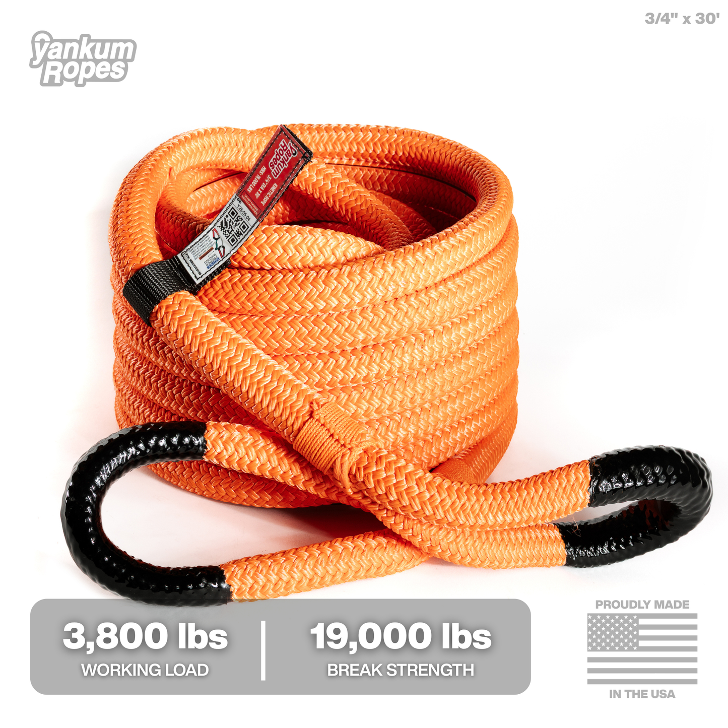 Hi-Vis Kinetic Recovery Rope