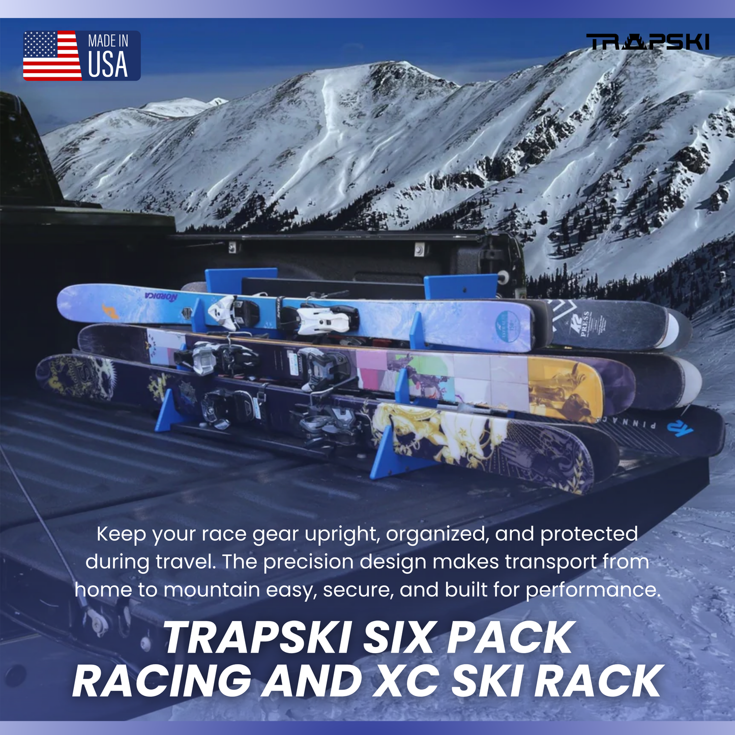 TRAPSKI SIX PACK Wide Stance Snowboard Rack