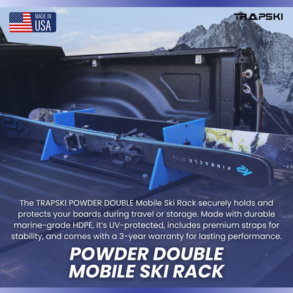 TRAPSKI POWDER DOUBLE Mobile Ski Rack