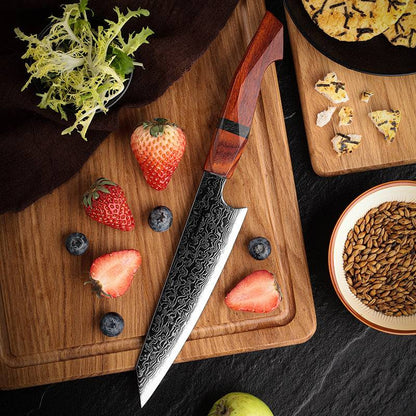 Infinity Japanese Pro Chef Knife Set with Exotic Sandal Wood & Resin Handle