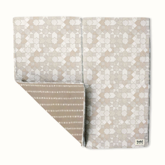 Grey Mosaic Organic Cotton Mat