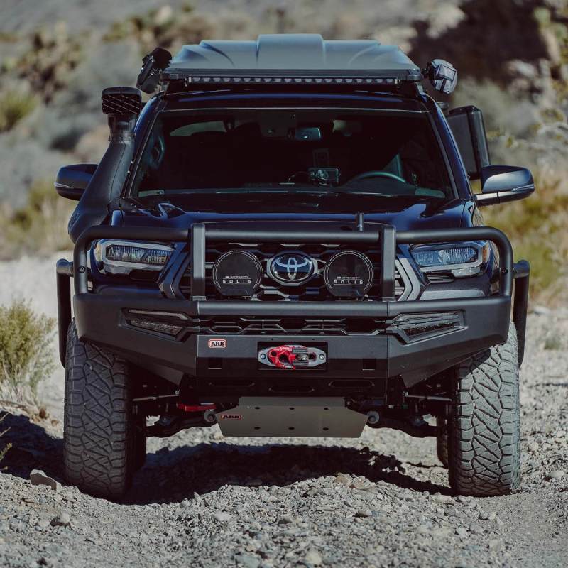 ARB 16-23 Toyota Tacoma Summit MKII Bumper Kit w/ LED Fog Lights &amp; Winch Install Kit - Black