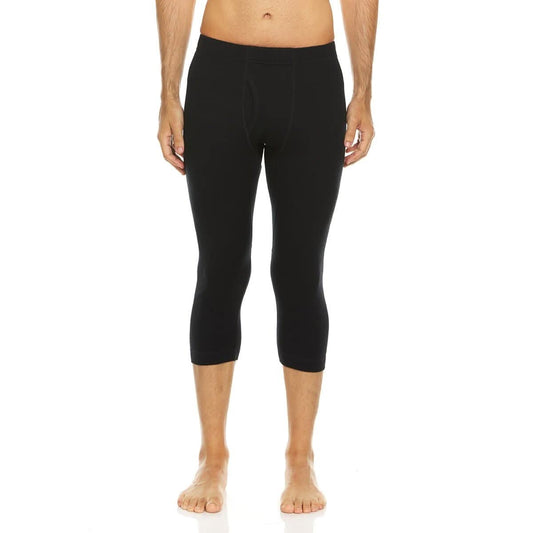 Midweight Men's Ski Bottom 3/4 Length Merino Wool - Woolverino