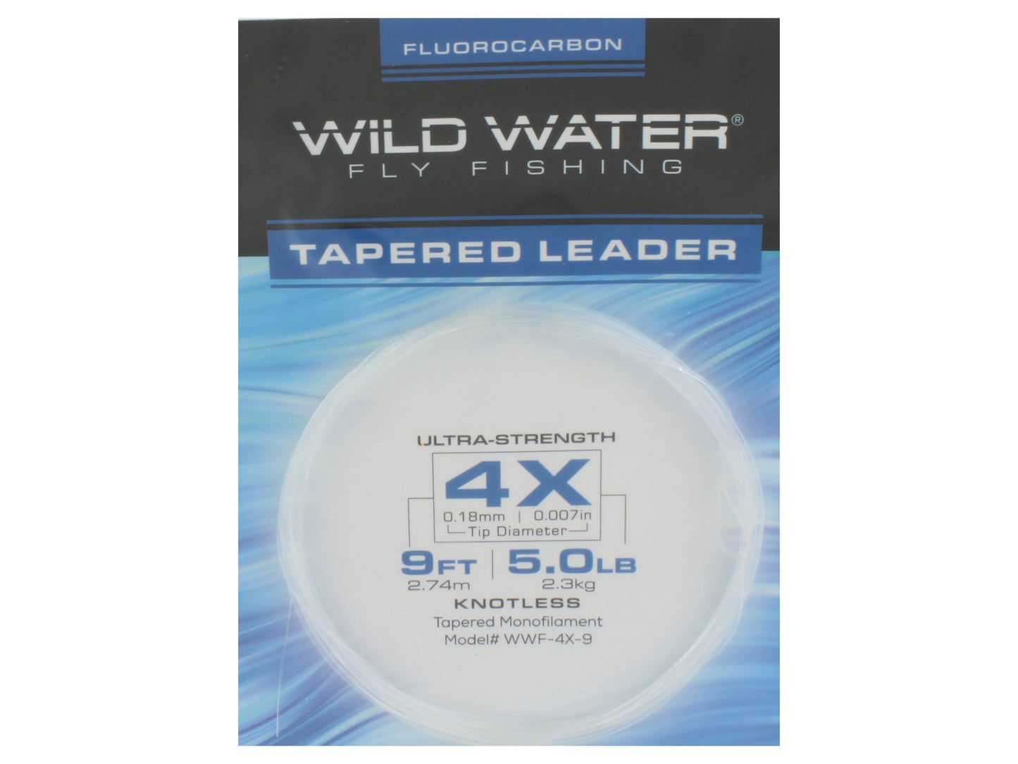 4X Fluorocarbon Leader, 9' | 3 Pack | Wild Water Fly Fishing