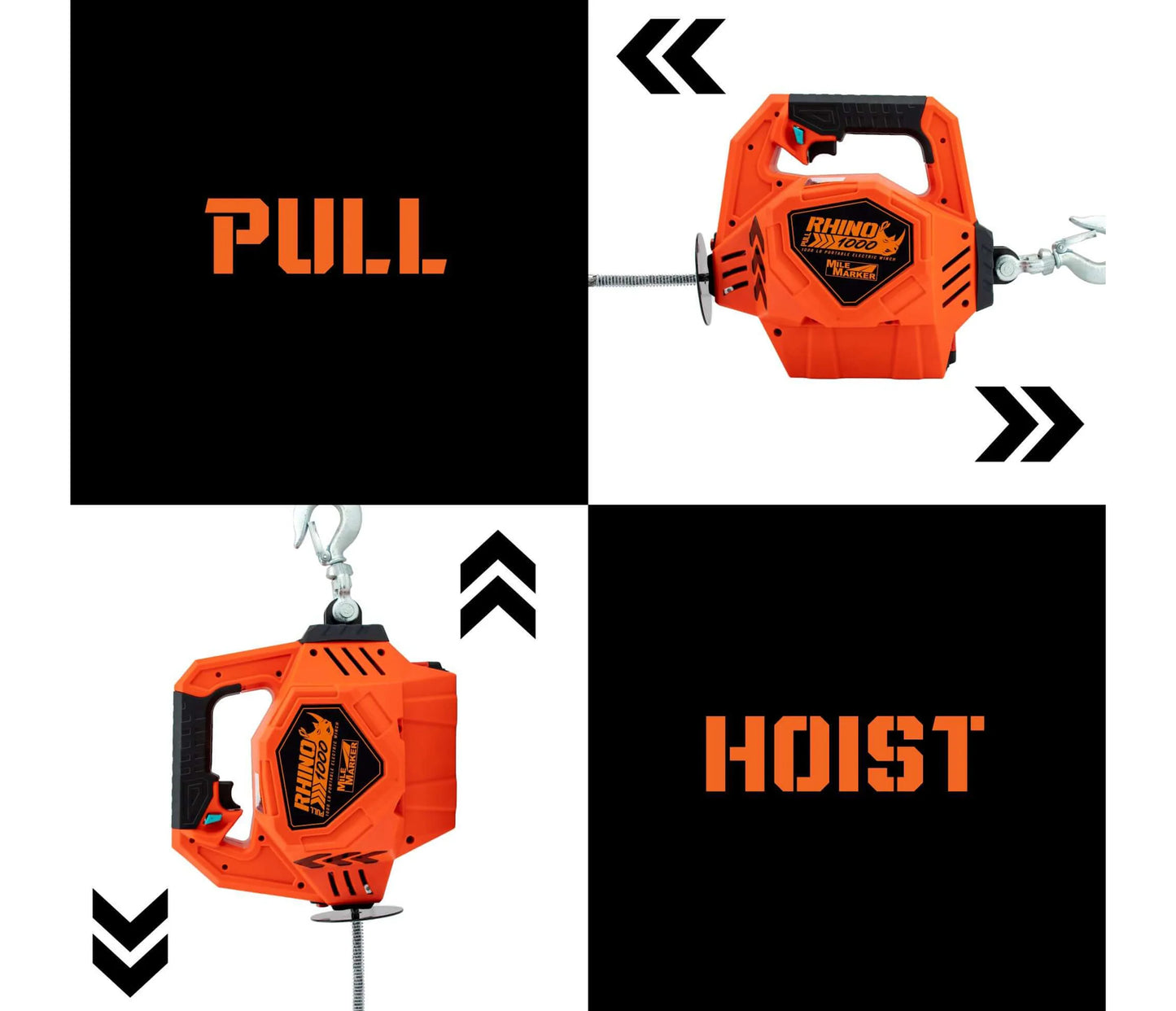 Mile Marker Rhino Pull 1000 Portable Electric Winch