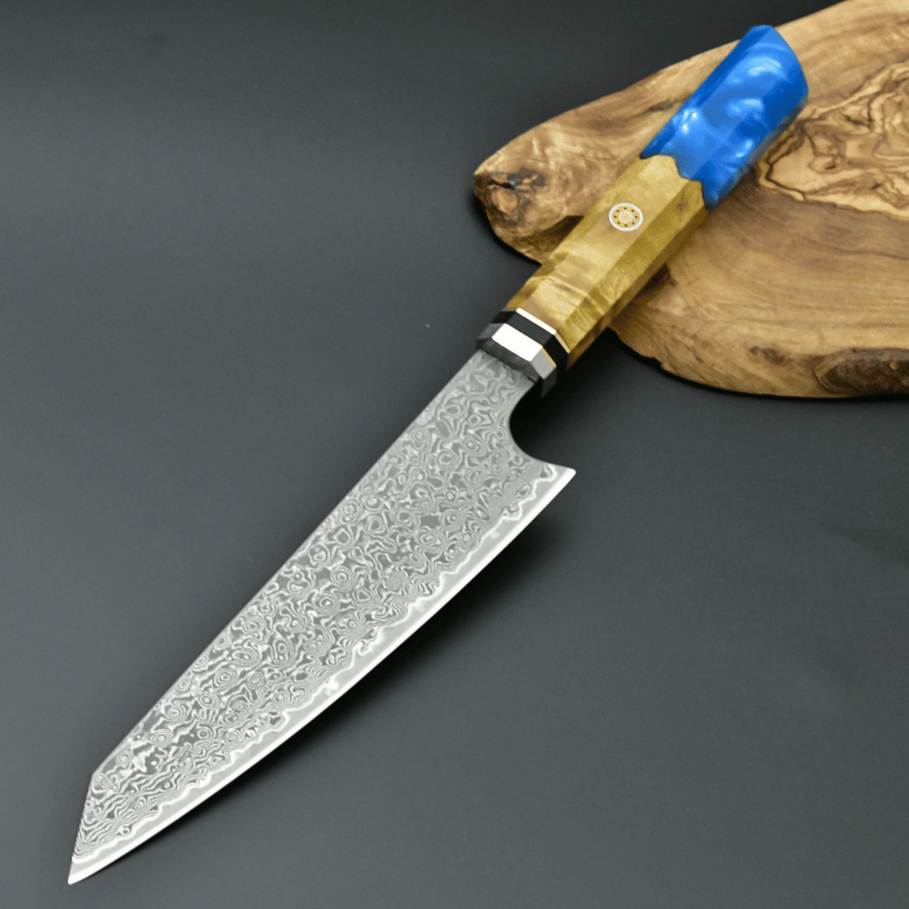 Nirvana VG10 Damascus Chef's Knife with Exotic Olive Wood Handle