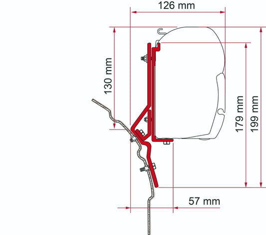 Fiamma F45 VWT4 Eurovan Bracket Kit (98655-292)