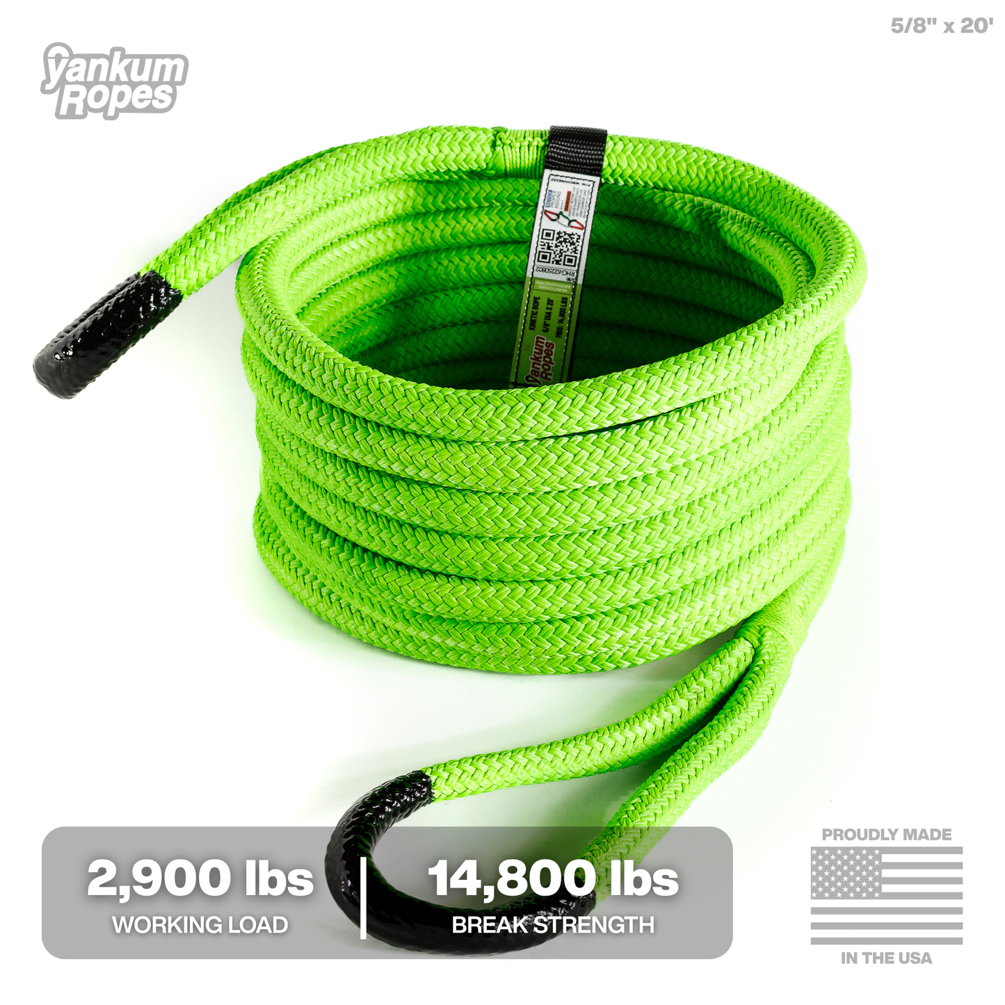 Hi-Vis Kinetic Recovery Rope