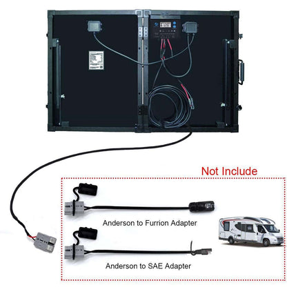 ACOPOWER 100W 12V Portable Solar Panel Kit, Foldable Mono Suitcase, proteusX Waterproof 20A Charge Controller