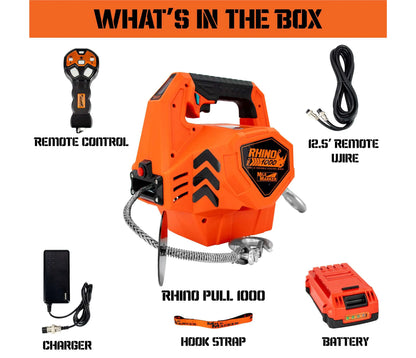 Mile Marker Rhino Pull 1000 Portable Electric Winch