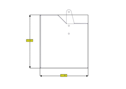 Sofa Storage Box, 76", Shallow