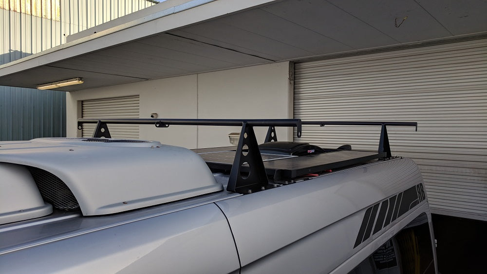 07+, Roof Bar 64" Wide - 12" Lift - High Roof - AC/Vent Cover Restrictions