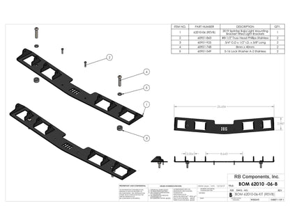 Sprinter Van 4 Light Mounting Bracket