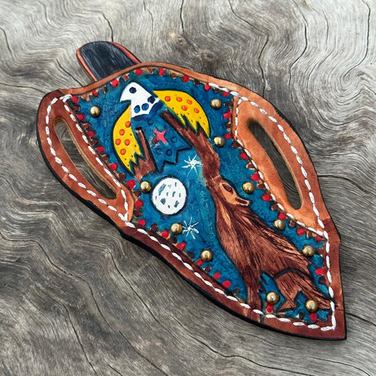 Premium Leather Sheath – Fits 4" Blades and Pocket Knives