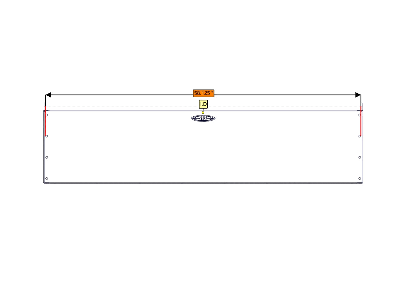 Sofa Storage Box, 58", Shallow