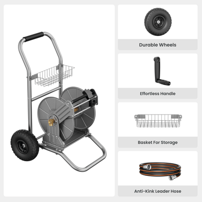 Giraffe Tools Garden Hose Reel Cart-2 Wheels