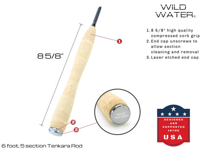 Tenkara Fly Fishing Kit, 6 ft Rod| Wild Water Fly Fishing