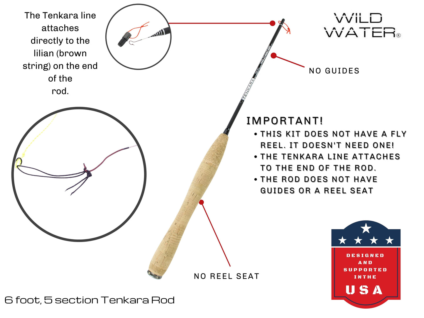 6' Tenkara Rod | Wild Water Fly Fishing