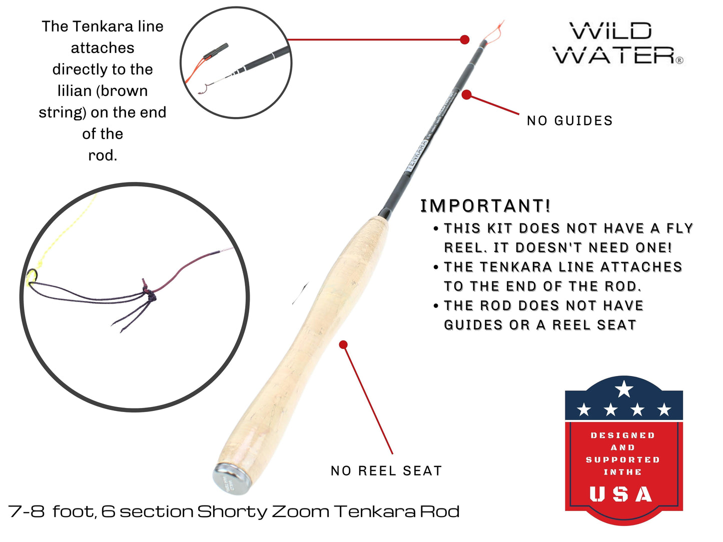 7' - 8' Shorty Zoom Tenkara Rod | Wild Water Fly Fishing