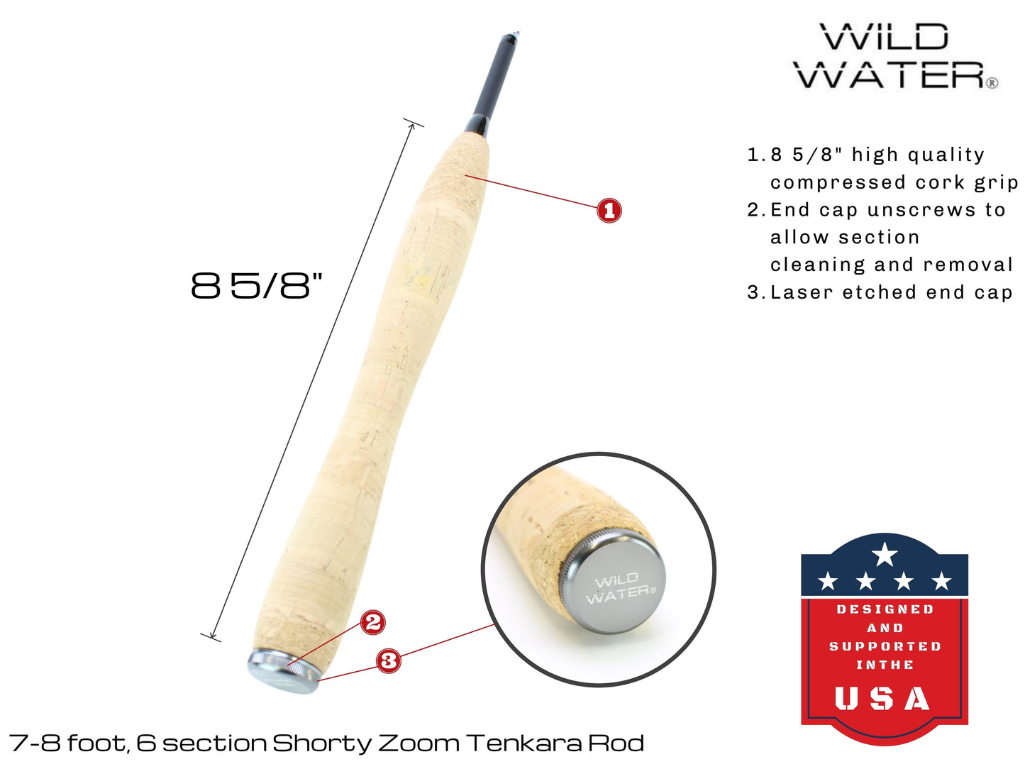 7' - 8' Shorty Zoom Tenkara Rod | Wild Water Fly Fishing