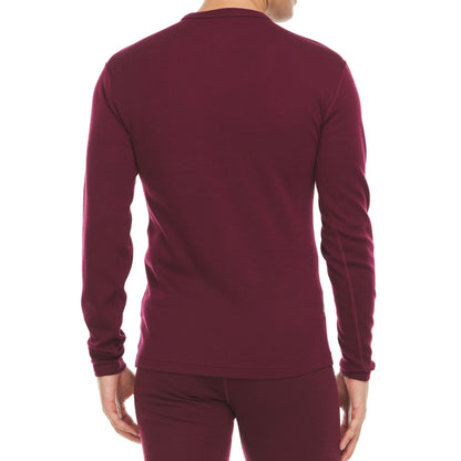 Men's Wool Thermal Top Midweight Base Layer - 100% Merino Wool