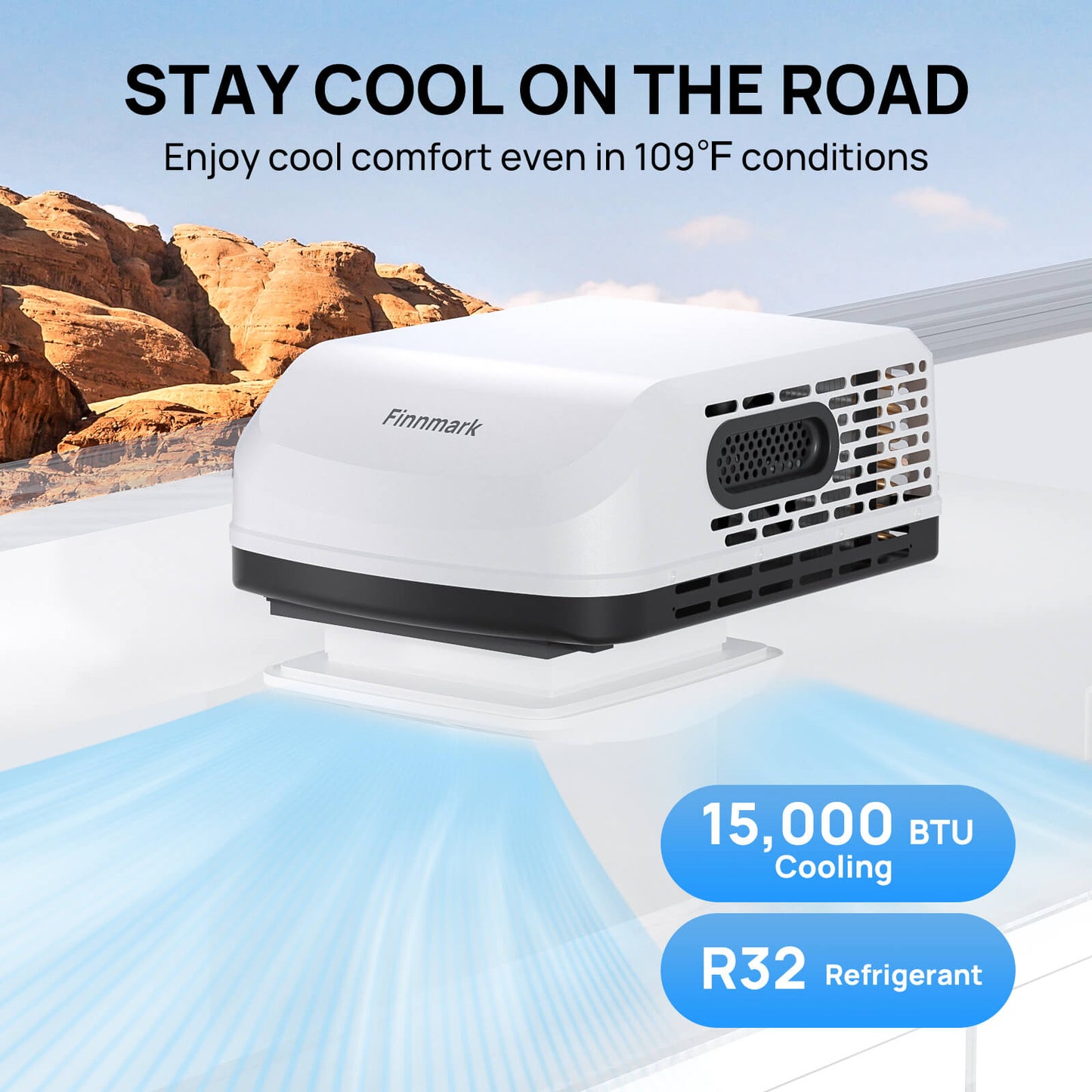 Finnmark 15,000 BTU Rooftop RV Air Conditioner (R32)