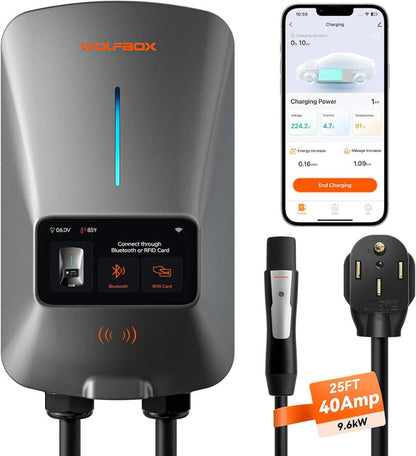 WOLFBOX Level 2 EV Charger with WiFi and Bluetooth