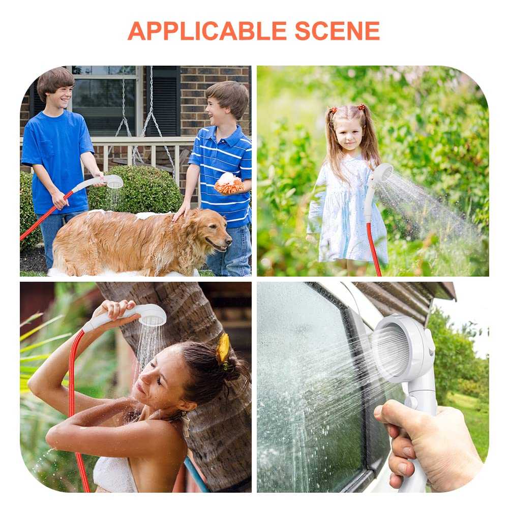 Camplux Portable Shower head with Garden Hose Quick Connector