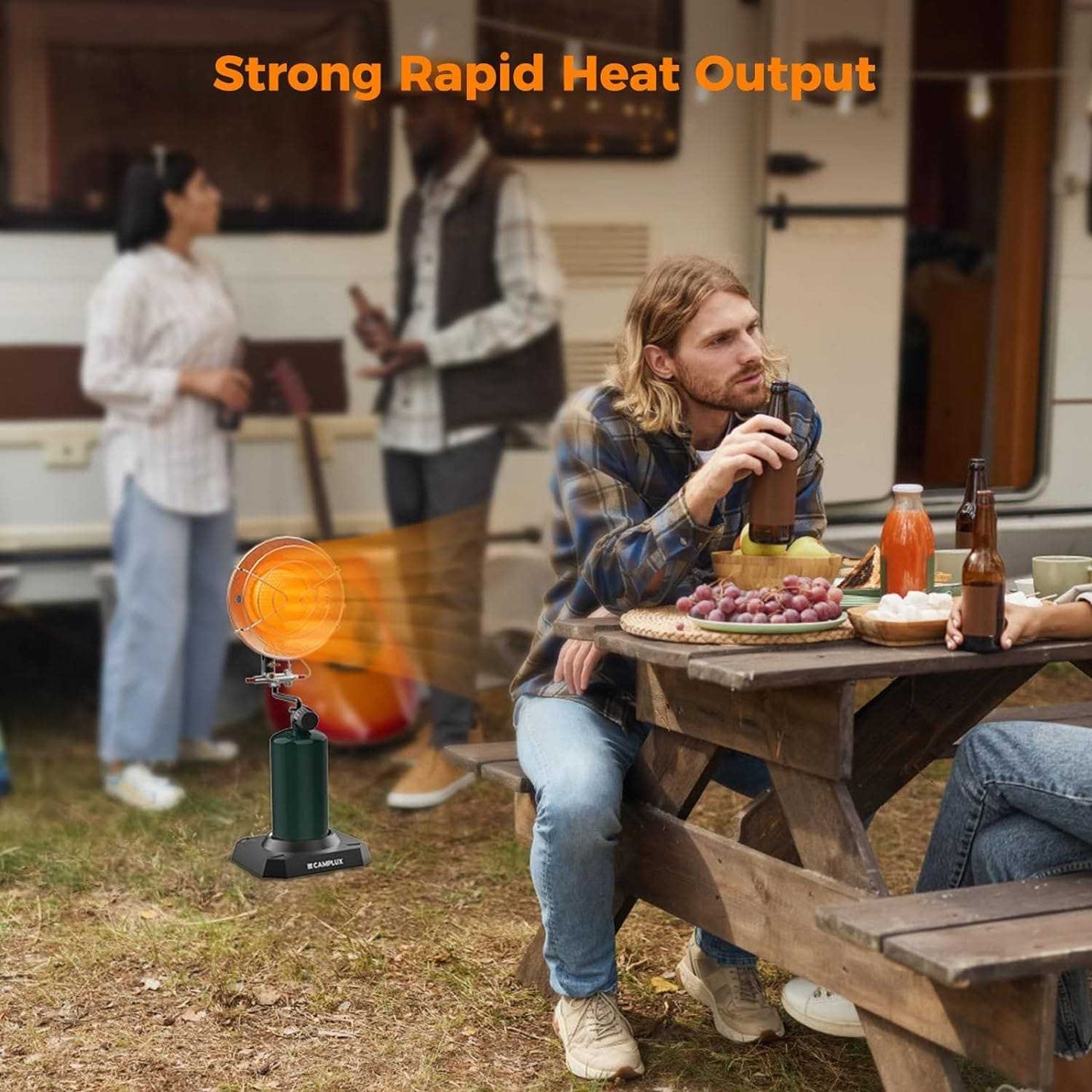 Camplux Portable Propane Heater 15,000 BTU, Outdoor Infrared Heater