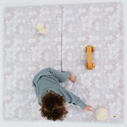 Grey Mosaic Organic Cotton Mat